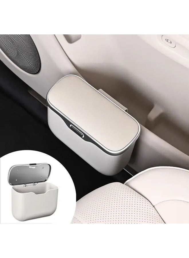 Black Portable Car Trash Can ABS Material Multi Function Wet Dry Use Fits Most Vehicles - Image 1